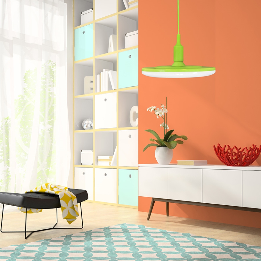 LED hanglampje KIKI 1xE27/10W/230V groen