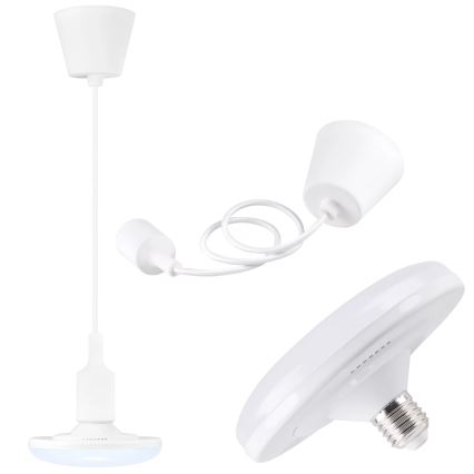 LED Hanglamp KIKI 1xE27/10W/230V wit