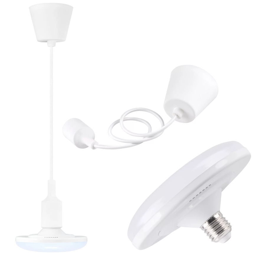 LED Hanglamp KIKI 1xE27/10W/230V wit