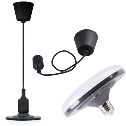 LED Hanglamp KIKI 1xE27/10W/230V zwart