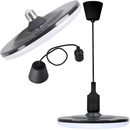 LED Hanglamp KIKI 1xE27/15W/230V zwart