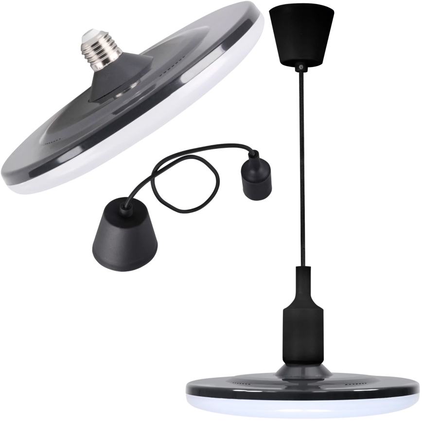 LED Hanglamp KIKI 1xE27/15W/230V zwart