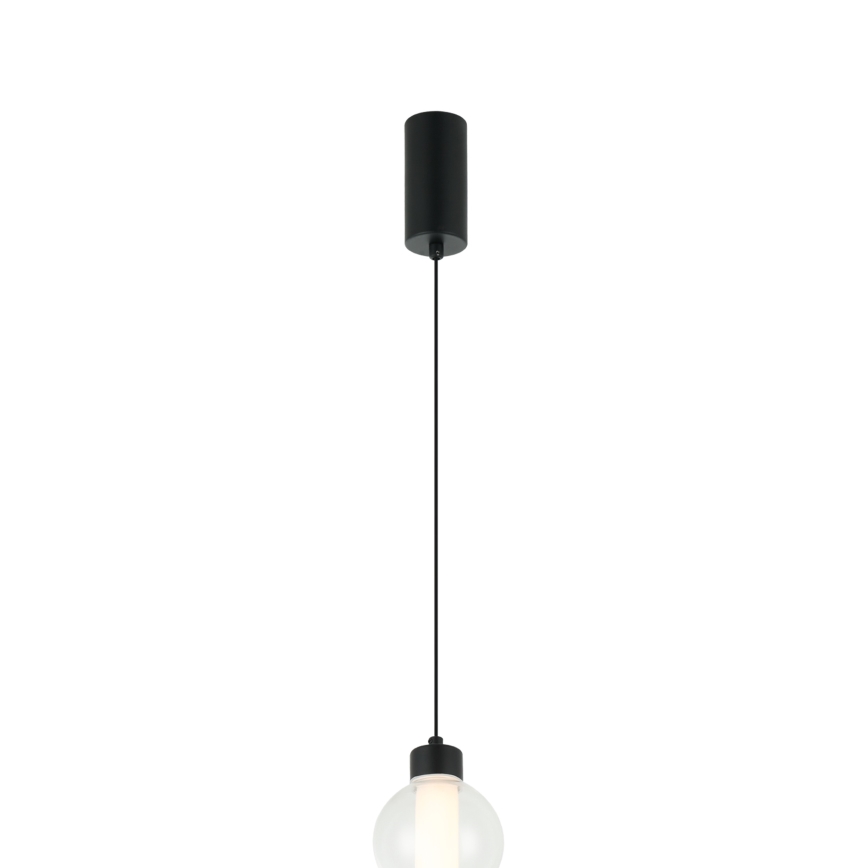 LED-hanglamp met kabel LUMMI LED/19W/230V zwart/rookglas