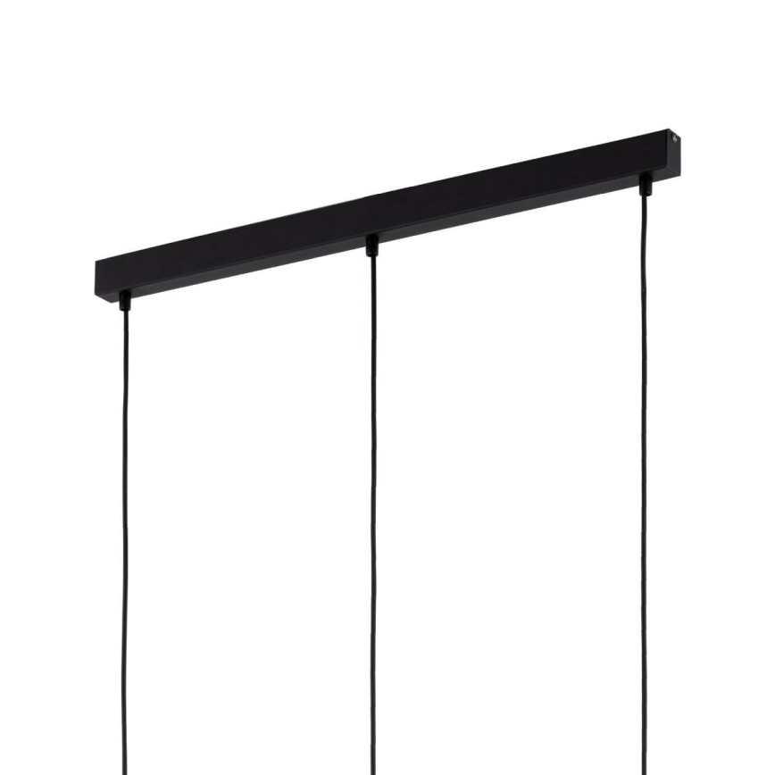 LED-hanglamp met kabel SEBO 3xE27/15W/230V zwart/rookbeige