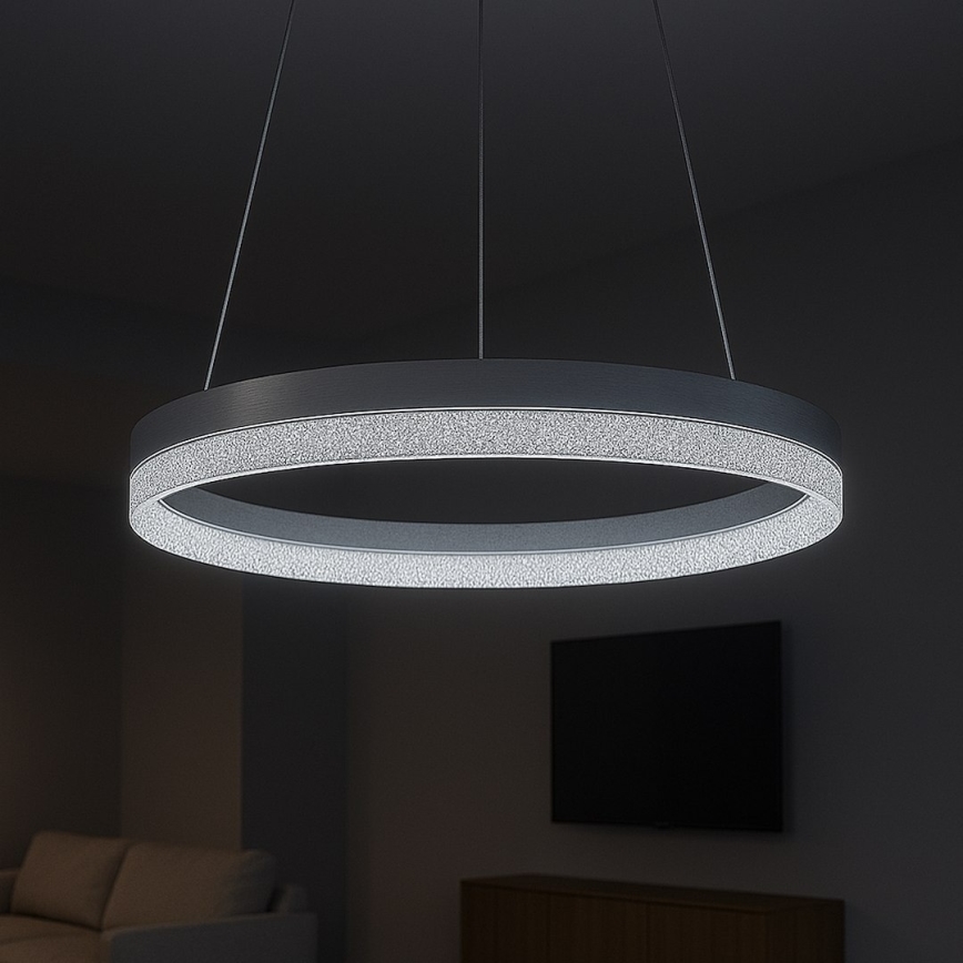 LED-hanglamp met kabelophanging GALA LED/25W/230V Ø 50 cm zilver