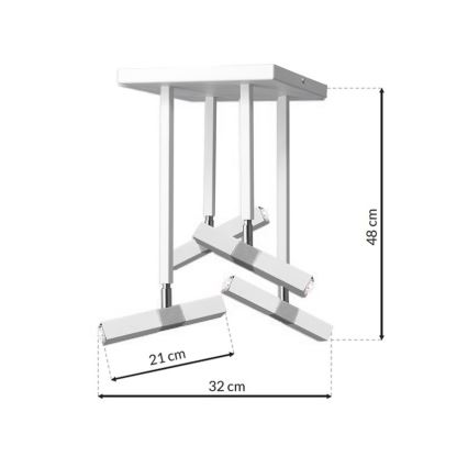 LED Hanglamp met vaste pendel CASTRO 4xG9/7W/230V