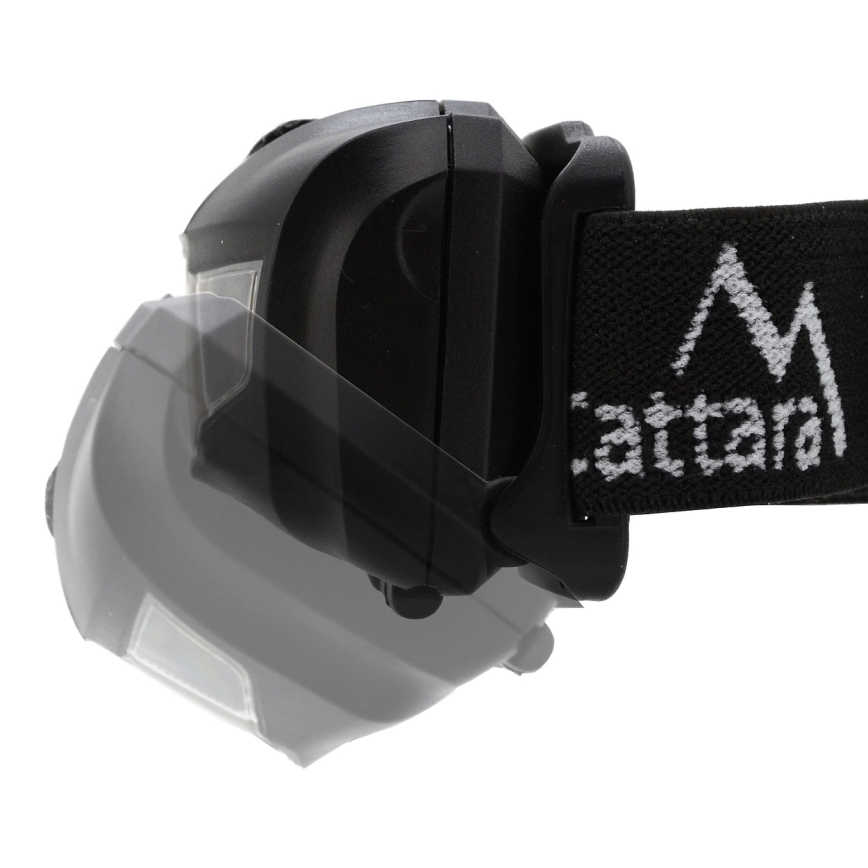 LED Hoofdlamp met een rode lamp LED/3W/3xAAA IP44 zwart