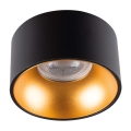 LED Inbouw Lamp MINI RITI 1xGU10/25W/230V zwart/goud