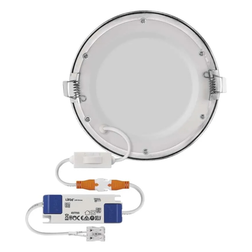 LED inbouwarmatuur NEXXO LED/12,5W/230V 3000/3500/4000K zilverkleurig Ø 17 cm