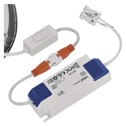 LED inbouwarmatuur NEXXO LED/18W/230V 3000/3500/4000K zilver diam. 22,5 cm