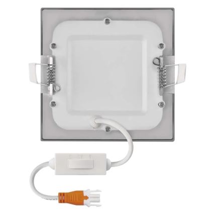 LED inbouwarmatuur NEXXO LED/7W/230V 3000/3500/4000K zilverkleurig 12x12 cm