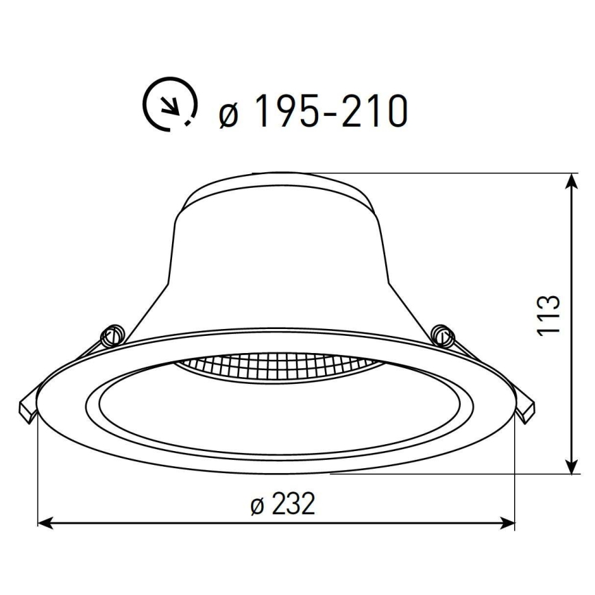 LED inbouwarmatuur voor badkamer NYON LED/26W/230V 3000/4000/5700K Ø 23,2 cm IP44 wit