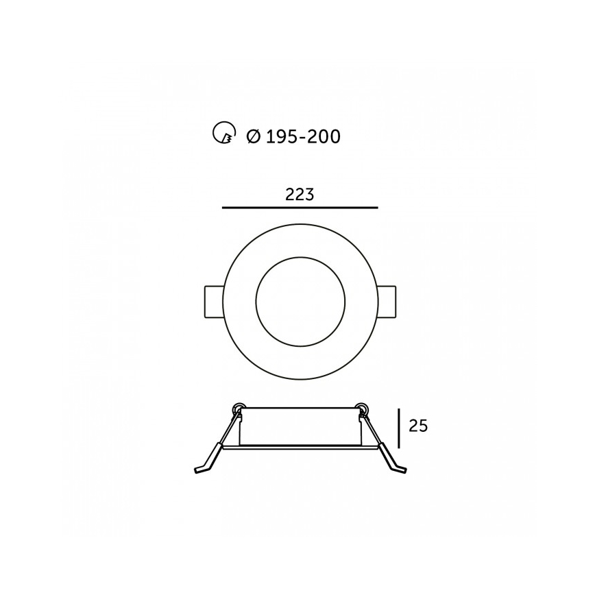 LED inbouwarmatuur SIGARO LED/18W/230V 3000/4000/6500K Ø 22 cm wit