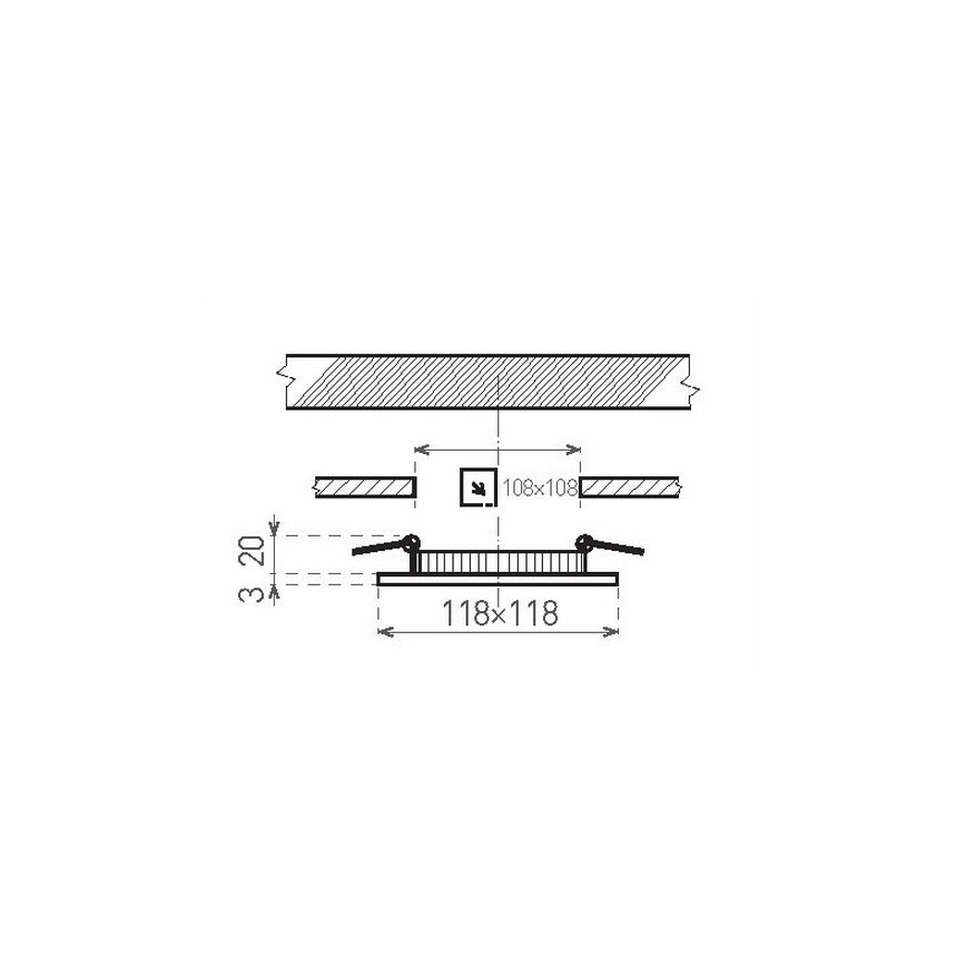 LED Inbouwlamp 30xLED SMD/6W/230V