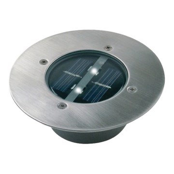 LED Inbouwlamp op zonne-energie met sensor LED/0,12W/2xAAA IP67 roestvrij ring