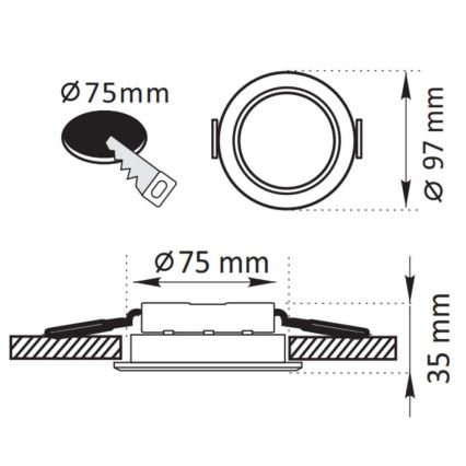 LED inbouwspot ZOE LED/4,8W/230V wit