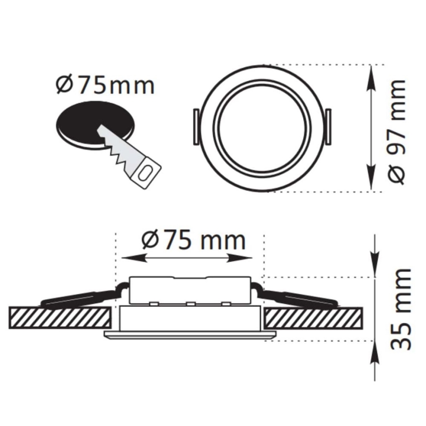 LED inbouwspot ZOE LED/4,8W/230V wit