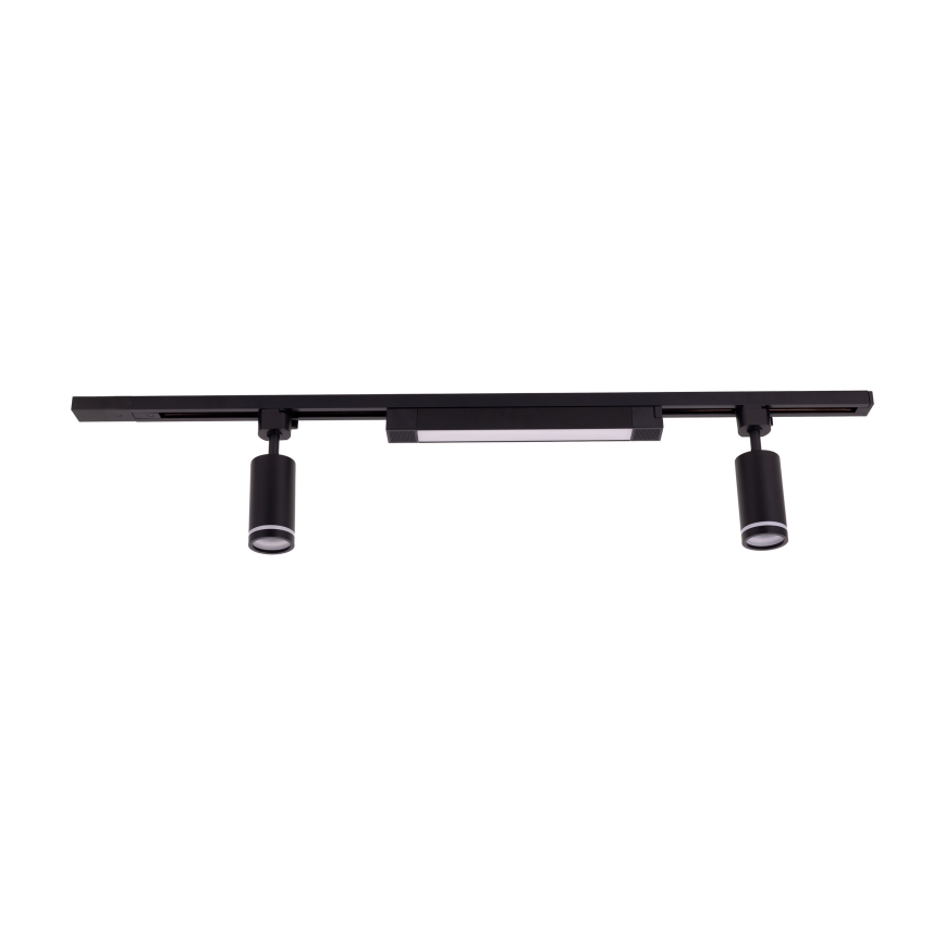 LED Inbouwspot in het TRACER railsysteem 2xGU10/10W/230V + LED/20W 1 m zwart