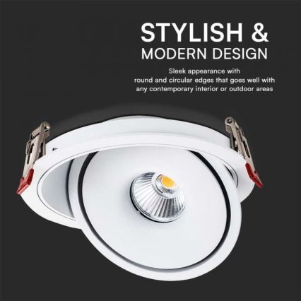 LED Inbouwspot LED/28W/230V 3000/4000/6400K diameter 20 cm wit