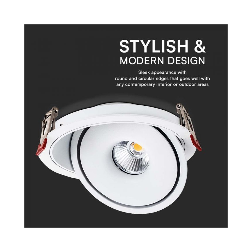 LED Inbouwspot LED/28W/230V 3000/4000/6400K diameter 20 cm wit