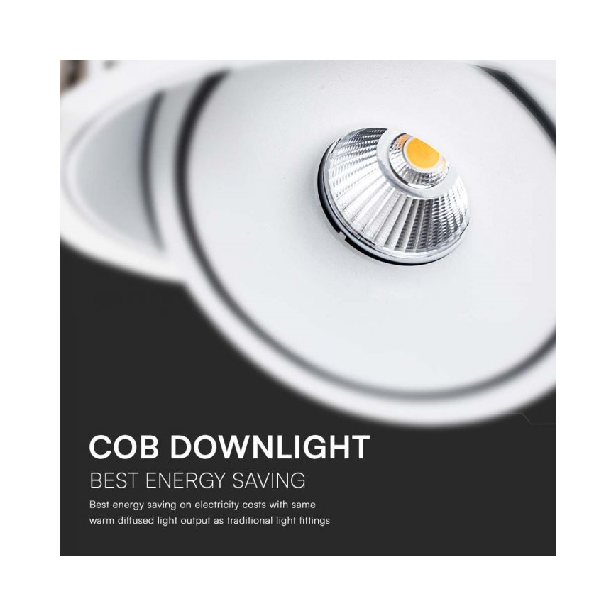 LED Inbouwspot LED/28W/230V 3000/4000/6400K diameter 20 cm wit