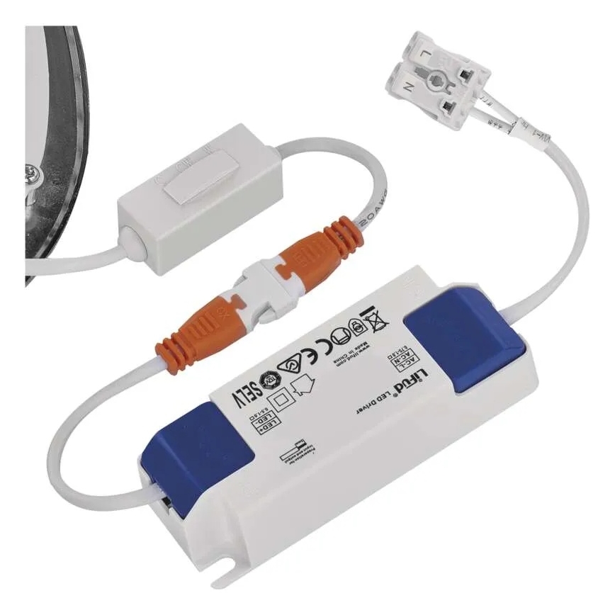 LED inbouwspot NEXXO LED/7W/230V 3000/3500/4000K zilver Ø 12 cm