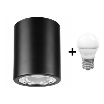 LED Inbouwspot TACO 1xE27/15W/230V zwart
