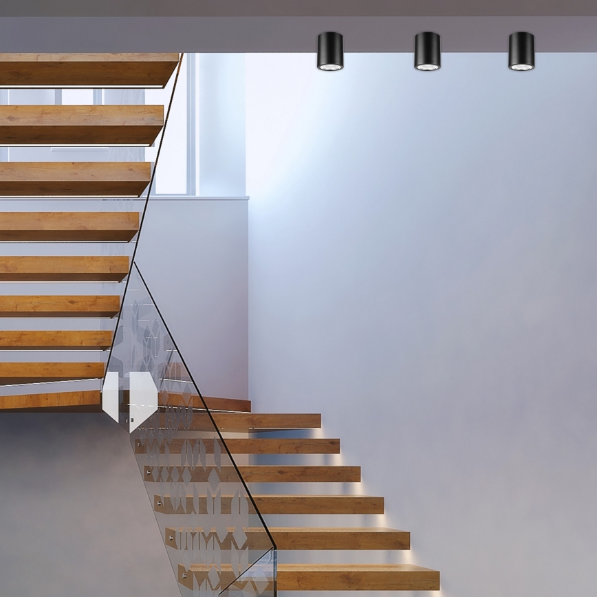 LED Inbouwspot TACO 1xE27/15W/230V zwart