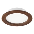 LED Inbouwspot WOODY SPOT LED/16,5W/230V 4000K kersenhout Ø 18,5 cm
