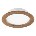 LED Inbouwspot WOODY SPOT LED/16,5W/230V 4000K walnoot Ø 18,5 cm