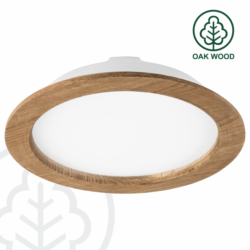 LED Inbouwspot WOODY SPOT LED/23,5W/230V 4000K walnoot Ø 23,5 cm