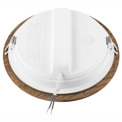 LED Inbouwspot WOODY SPOT LED/23,5W/230V 4000K walnoot Ø 23,5 cm