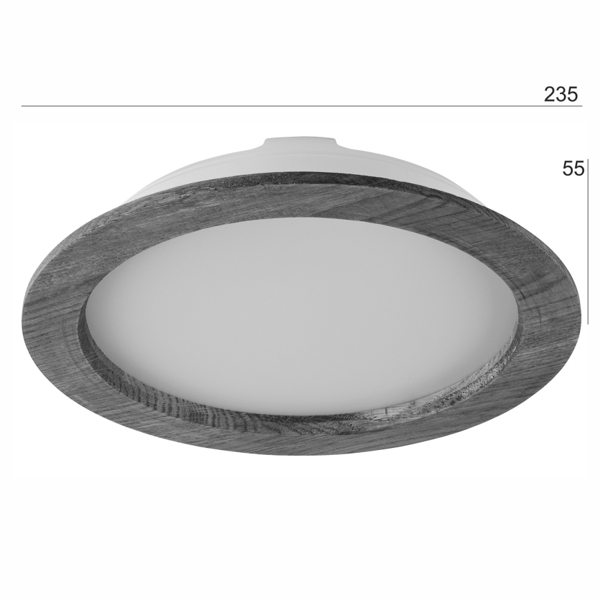LED Inbouwspot WOODY SPOT LED/23,5W/230V 4000K walnoot Ø 23,5 cm