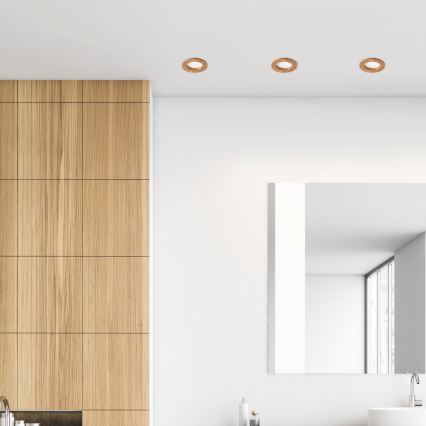 LED Inbouwspot WOODY SPOT LED/5,5W/230V 4000K eiken ? 10 cm