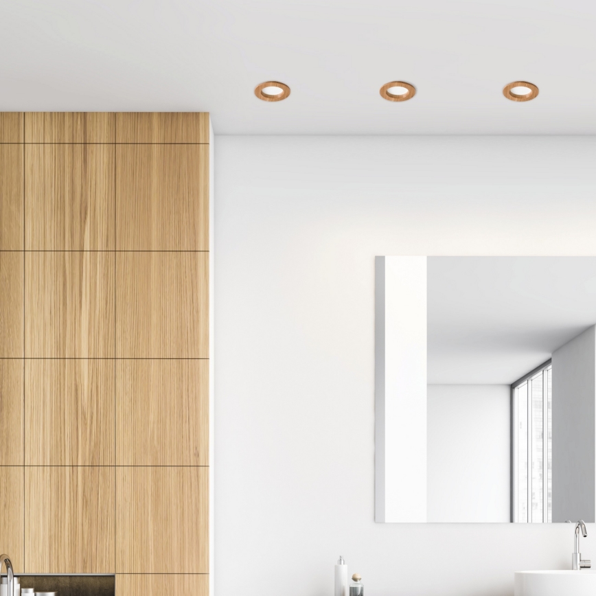 LED Inbouwspot WOODY SPOT LED/5,5W/230V 4000K eiken ? 10 cm