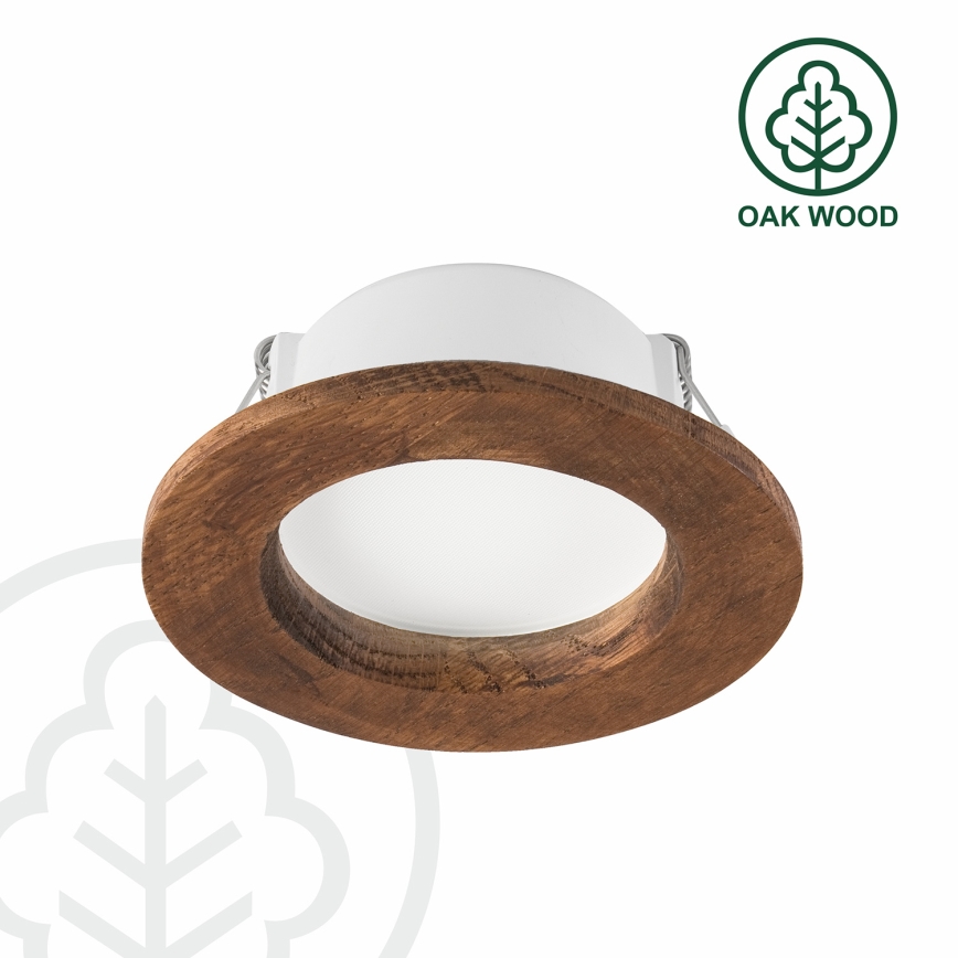 LED Inbouwspot WOODY SPOT LED/5,5W/230V 4000K kersenhout Ø 10 cm
