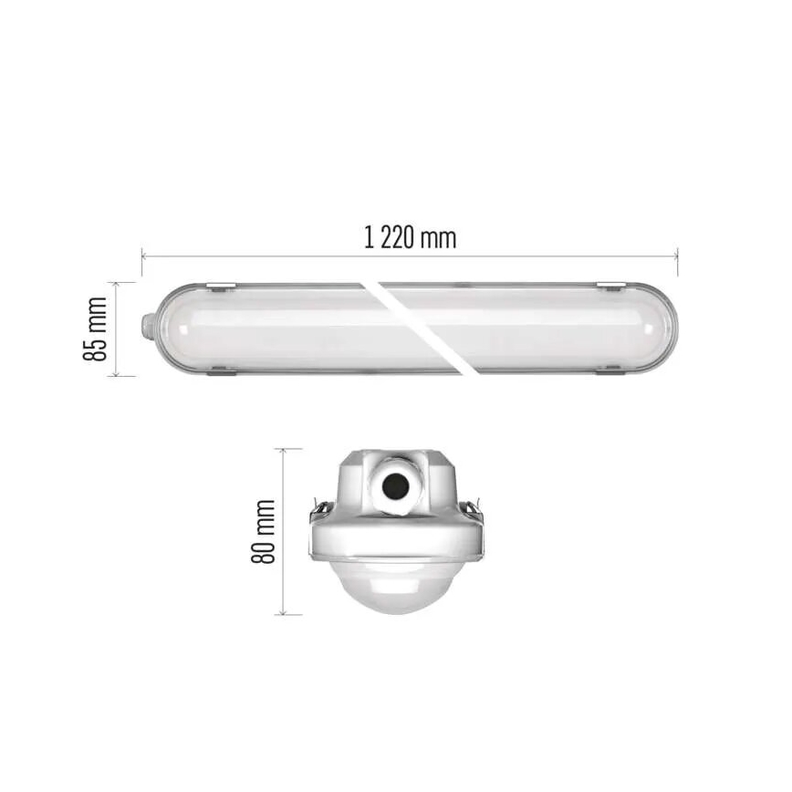 LED Dimbaar heavy-duty lamp met noodmodule MISTY LED/32/40/48/54W/230V 4000/6500K IP66