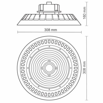 LED Industriële lamp UFO HIGHBAY LED/150W/230V 5000K IP65