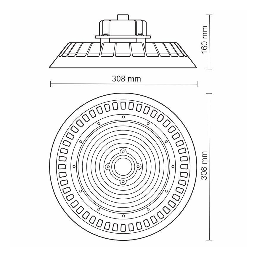 LED Industriële lamp UFO HIGHBAY LED/150W/230V 5000K IP65