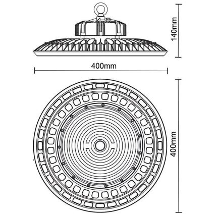 LED Industriële lamp UFO HIGHBAY LED/200W/230V 5000K IP65