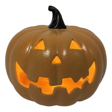 LED Keramische pompoen HALLOWEEN LED/3xLR44/warm wit