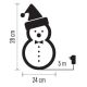 LED Kerst buitendecoratie 30xLED/2,1W/230V IP44 sneeuwpop