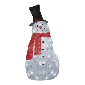 LED Kerst buitendecoratie 60xLED/2,7W/230V IP44 sneeuwpop