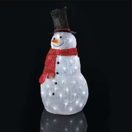 LED Kerst buitendecoratie 60xLED/2,7W/230V IP44 sneeuwpop