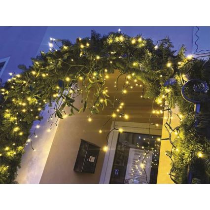 LED Kerst buitenketting 200xLED/8 standen 8,6m IP44 warm wit