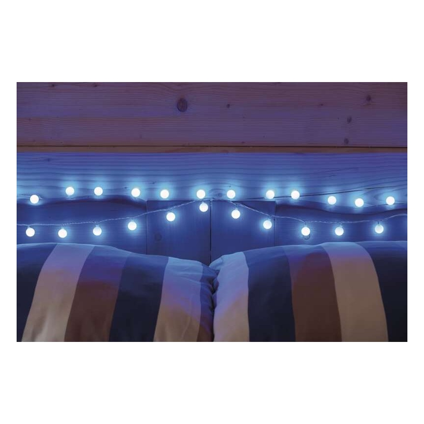 LED Kerst buitenketting 40xLED/9m IP44 blauw