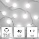 LED Kerst buitenketting 40xLED/9m IP44 koel wit