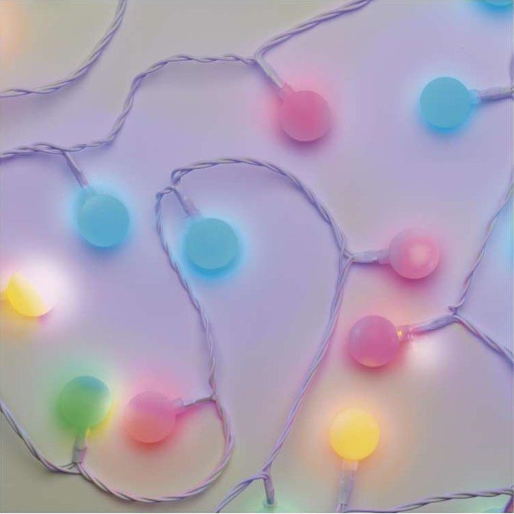 LED Kerst buitenketting 40xLED/9m IP44 multicolor