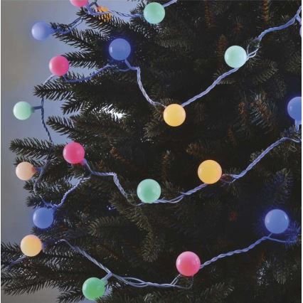LED Kerst buitenketting 40xLED/9m IP44 multicolor
