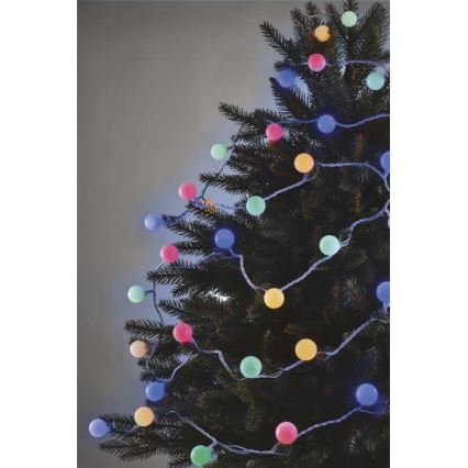 LED Kerst buitenketting 40xLED/9m IP44 multicolor